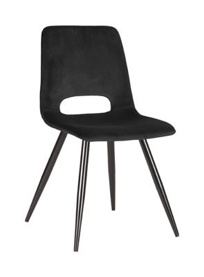 LABEL51 Eetkamerstoel 'Josh' Velvet, kleur Zwart