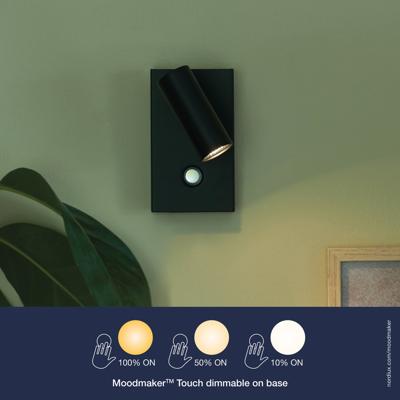 Wandlamp leeslamp zwart verstelbaar 'Omari' moodmaker met schakelaar stekker Wandlamp leeslamp zwart verstelbaar 'Omari' moodmaker met schakelaar stekker