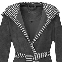 Vossen Vossen Badjas Juno graphit L - thumbnail