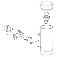 Eglo Led buitenlampRiga led Up - Down metaalgrijs - 92736 - thumbnail