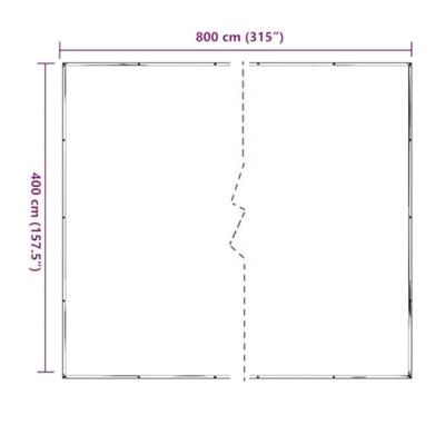 Doorzichtig zeildoek met zeilringen 4x8 m polyethyleen Doorzichtig zeildoek met zeilringen 4x8 m polyethyleen