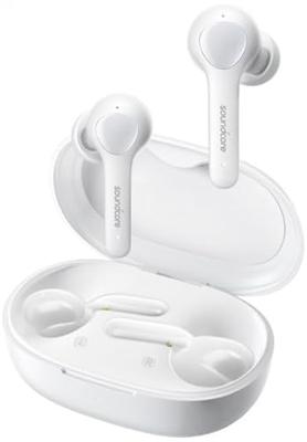 Draadloze oordopjes met 4 microfoons, cVc 8.0 ruisonderdrukking, grafiet driver voor helder geluid, USB C, 40 uur afspeeltijd, IPX7 waterdicht, wit