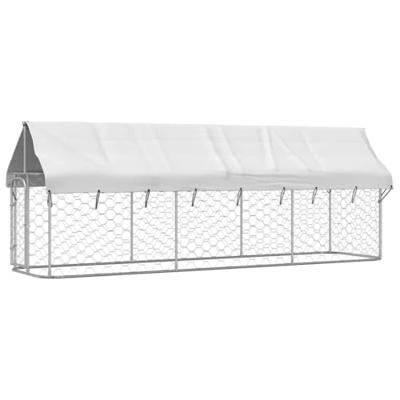 VidaXL Hondenkennel voor buiten met dak 400x100x150 cm