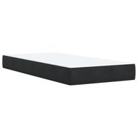 Boxspring met matras fluweel zwart 80x200 cm - thumbnail