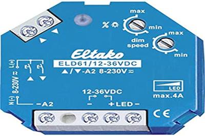 Eltako 61100865 Universele dimmer Geschikt voor lampen: LED-lamp Blauw Eltako 61100865 Universele dimmer Geschikt voor lampen: LED-lamp Blauw