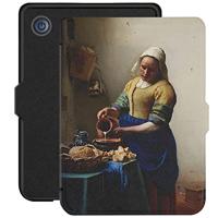 Lunso - Kobo Clara 2E hoes (6 inch) - Vegan Saffiano Leren sleep cover - Vermeer Melkmeisje - thumbnail