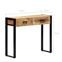 Wandtafel 90x30x75 cm massief mangohout - thumbnail