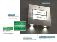 m-e modern-electronics 41026 Belknop Met naambord Eengezinswoning RVS 8-24 V AC/DC/1 A - thumbnail