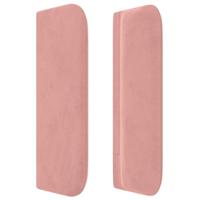 Boxspring met matras fluweel roze 160x200 cm - thumbnail