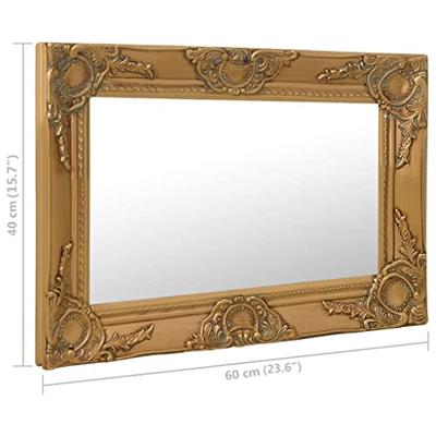 VidaXL Wandspiegel barok stijl 60x40 cm goudkleurig VidaXL Wandspiegel barok stijl 60x40 cm goudkleurig