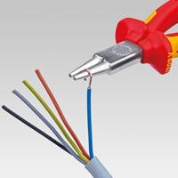 Knipex 22 01 160 Rondbektang Elektronica en fijnmechanica Recht Chroom-vanadium elektrostaal 160 mm - thumbnail