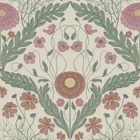 Dutch Wallcoverings Blomstermala - Marguerite Grn/Pnk - Groen/Roze - thumbnail