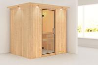 Karibu | Fanja Sauna met Dakkraag | Helderglas Deur - thumbnail