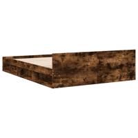 Bedframe met lades bewerkt hout gerookt eikenkleurig 150x200 cm - thumbnail