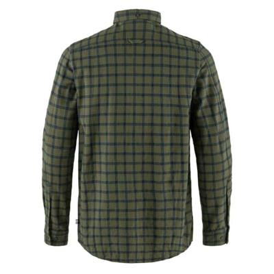 Fjallraven Övik Flannel Heren Overhemd Laurel Green-Indigo Blue M