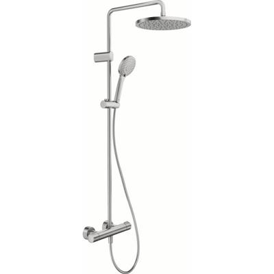 Duravit Shower Systems 1000 MinusFlow regendoucheset met 4 straalsoorten Ø25cm geborsteld rvs