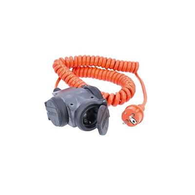 AS Schwabe 70414 Stroom Verlengkabel 16 A Oranje, Zwart 5.00 m H07BQ-F 3G 1,5 mm² Spiraalkabel AS Schwabe 70414 Stroom Verlengkabel 16 A Oranje, Zwart 5.00 m H07BQ-F 3G 1,5 mm² Spiraalkabel