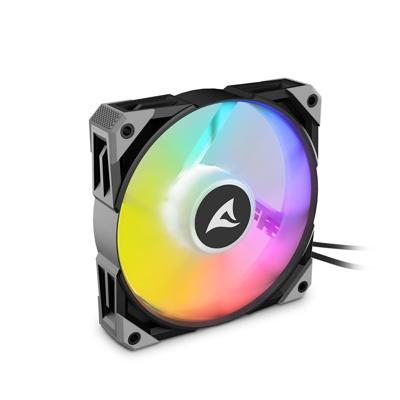 Sharkoon rebel f50 pwm rgb case fan (zwart, 120 x 120 x 25 mm)