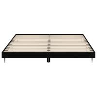 Bedframe bewerkt hout zwart 140x200 cm - thumbnail