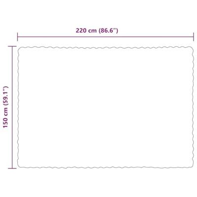 Neppels Konijnenbont Deken Donkergrijs 150 x 220 cm Polyester