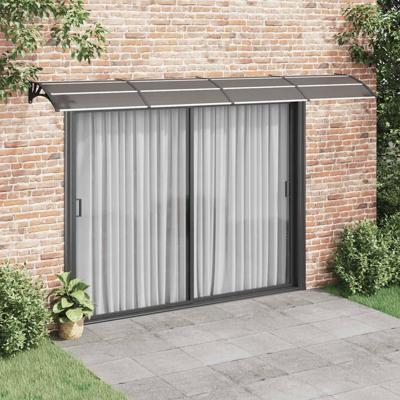 Deurluifel 400x80 cm polycarbonaat zwart