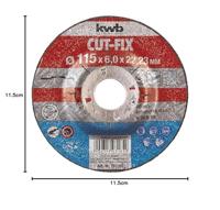 CUT-FIX Afbraamschijven metaal 115x6x22 mm KWB - Kwb - thumbnail