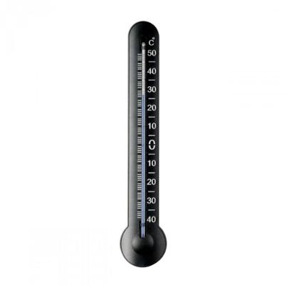Muurthermometer zwart en zilver Muurthermometer zwart en zilver