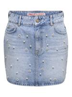 Only Onlonur Pearl Deco Skirt Dnm Red Dot Skort Light Medium Blue Denim - thumbnail
