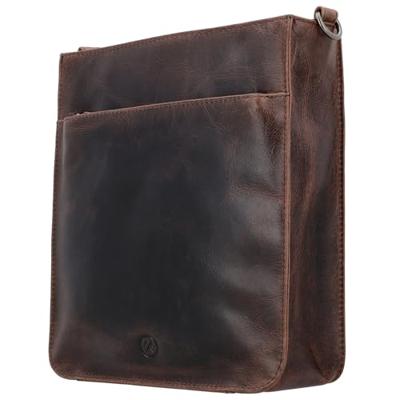 Hide & stitches next navajo schoudertas-Dark Brown