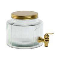 Water automaat Home ESPRIT Gouden Metaal Kristal 17,8 x 25 x 15 cm - thumbnail