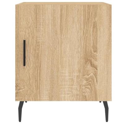 Nachtkastjes 2 st 40x40x50 cm bewerkt hout sonoma eikenkleurig
