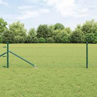 VidaXL Afrasteringspaal groen 10 x 0,5 m (36 mm gaas) staal en pvc - thumbnail