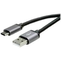 ROLINE USB 2.0 Kabel, C - A, M/M, zwart, 3 m - thumbnail
