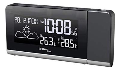 Techno Line WT 539 WT 539 Zendergestuurd Wekker Digitaal Zwart