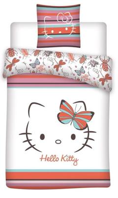 Hello Kitty Dekbedovertrek butterfly 140 X 200 cm - 65 x 65 cm - polykatoen - pre order Hello Kitty Dekbedovertrek butterfly 140 X 200 cm - 65 x 65 cm - polykatoen - pre order