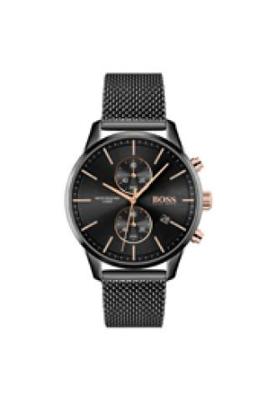 Horlogeband Hugo Boss HB-407-1-34-3457 / HB659002819 Mesh/Milanees Zwart