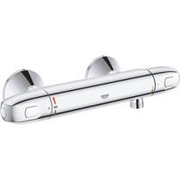 GROHE Grohtherm 1000 New douchekraan thermostatisch zonder omstel met koppelingen EcoJoy en volumegreep met ecobutton chroom 34143003 - thumbnail
