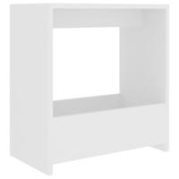 Bijzettafel 50x26x50 cm bewerkt hout wit - thumbnail