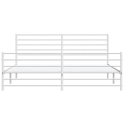 Bedframe met hoofd- en voeteneinde metaal wit 180x200 cm