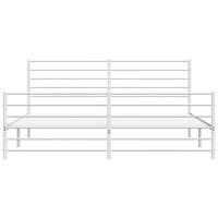 Bedframe met hoofd- en voeteneinde metaal wit 180x200 cm - thumbnail