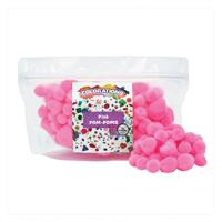 Colorations - pom poms roze, 100st. - thumbnail