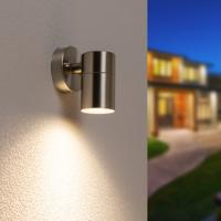 Mason - LED Wandlamp - IP44 Waterdicht - 4 Watt 345 Lumen - GU10 - 4000K Neutraal wit - Dimbaar - Voor binnen en buiten - Downlight - RVS - thumbnail