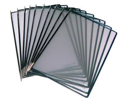 Zichtpaneel Tarifold A4 verticaal zwart 10 stuks Zichtpaneel Tarifold A4 verticaal zwart 10 stuks
