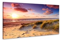Schilderij - Zee, zon, duinen, 2 maten, Premium print - thumbnail