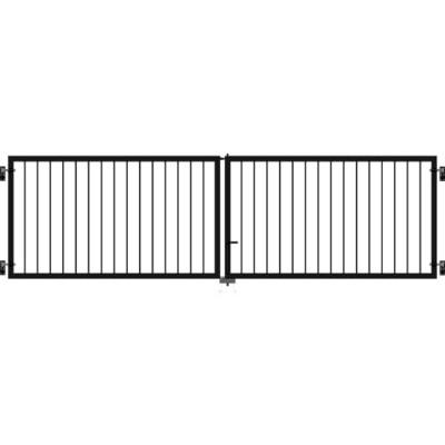 Dubbele Spijlenpoort Zwart 300 x 85 CM