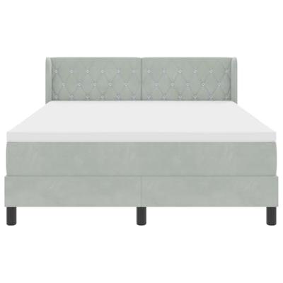 Boxspringbed met matras lichtgrijs 140x190 cm