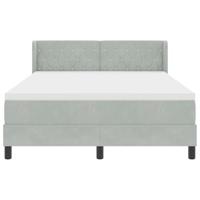 Boxspringbed met matras lichtgrijs 140x190 cm - thumbnail