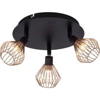 Brilliant Dalma 21034/76 Plafondspot Halogeen G9 99 W Zwart, Koper - thumbnail