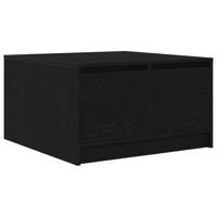 Salontafel met lades 70,5x70x40 cm zwart eikenkleurig - thumbnail