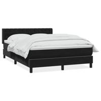 Boxspring met matras fluweel zwart 140x210 cm - thumbnail